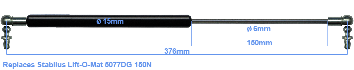 Replacement for Stabilus Lift-O-Mat 5077DG 0150N - Gasspringsshop.co.uk